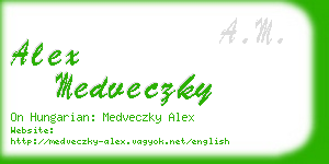 alex medveczky business card